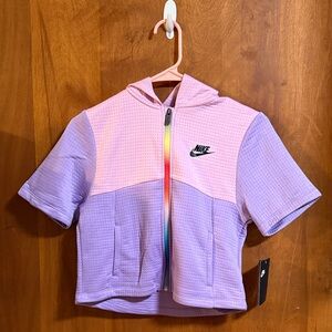Nike Pink and Purple Short Sleeve Jacket